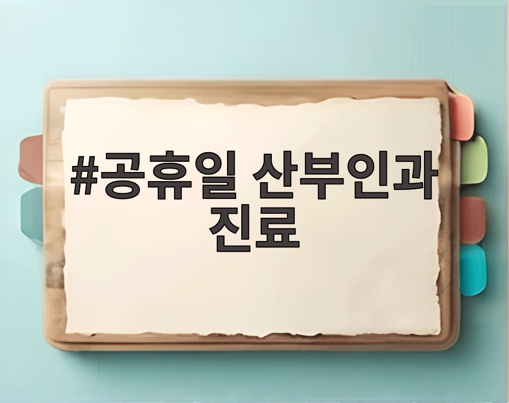공휴일 산부인과 진료