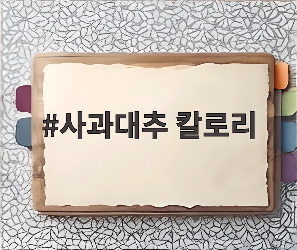사과대추 칼로리
