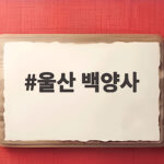 울산 백양사 천년고찰의 고요한 매력을 만나는 방법 울산 백양사