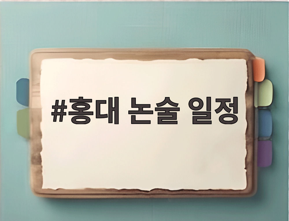 홍대 논술 일정