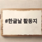 한글날 활동지