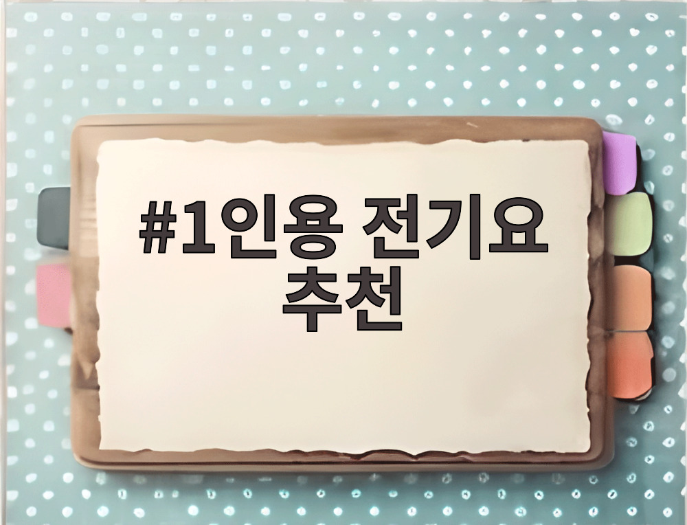 1인용 전기요 추천