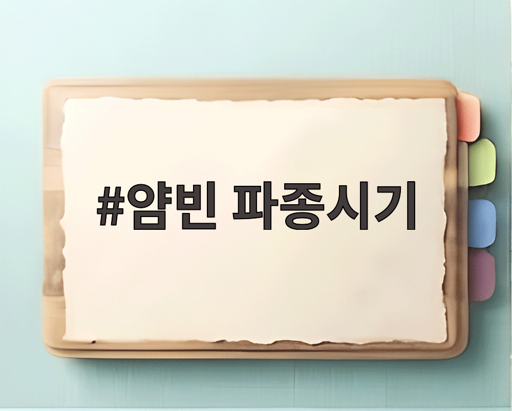 얌빈 파종시기