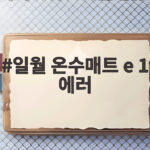 일월 온수매트 e 1 에러
