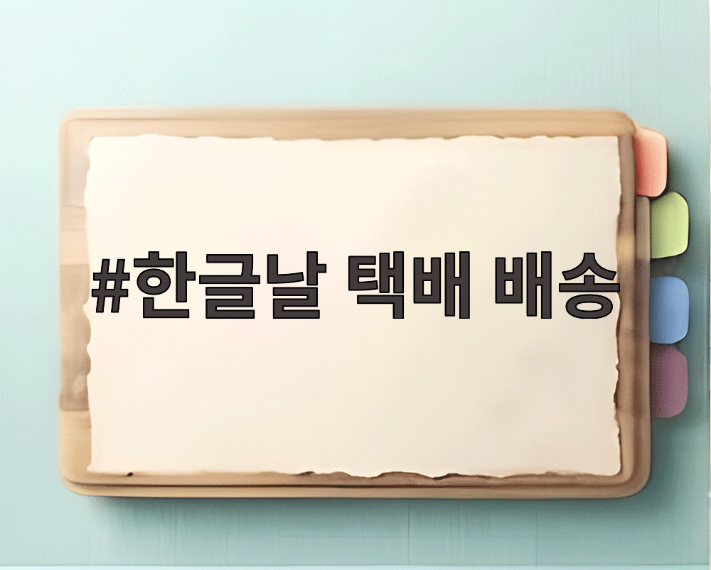 한글날 택배 배송
