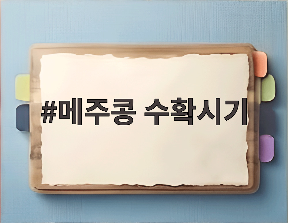 메주콩 수확시기