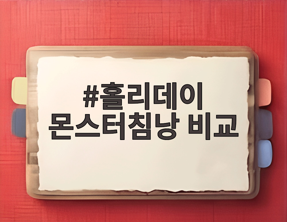 홀리데이 몬스터침낭 비교