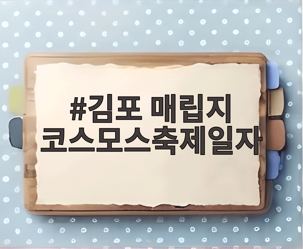 김포 매립지 코스모스축제일자