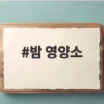밤 영양소부터 칼로리까지 가을 간식 제대로 알고 즐기는 방법 밤 영양소