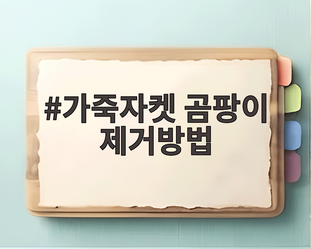 가죽자켓 곰팡이 제거방법