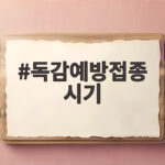 독감예방접종 시기