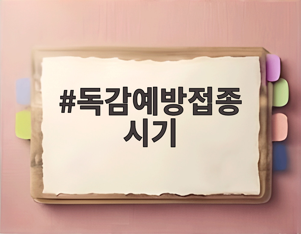 독감예방접종 시기