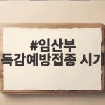 임산부 독감예방접종 시기
