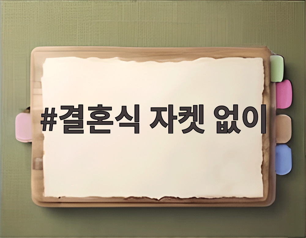 결혼식 자켓 없이