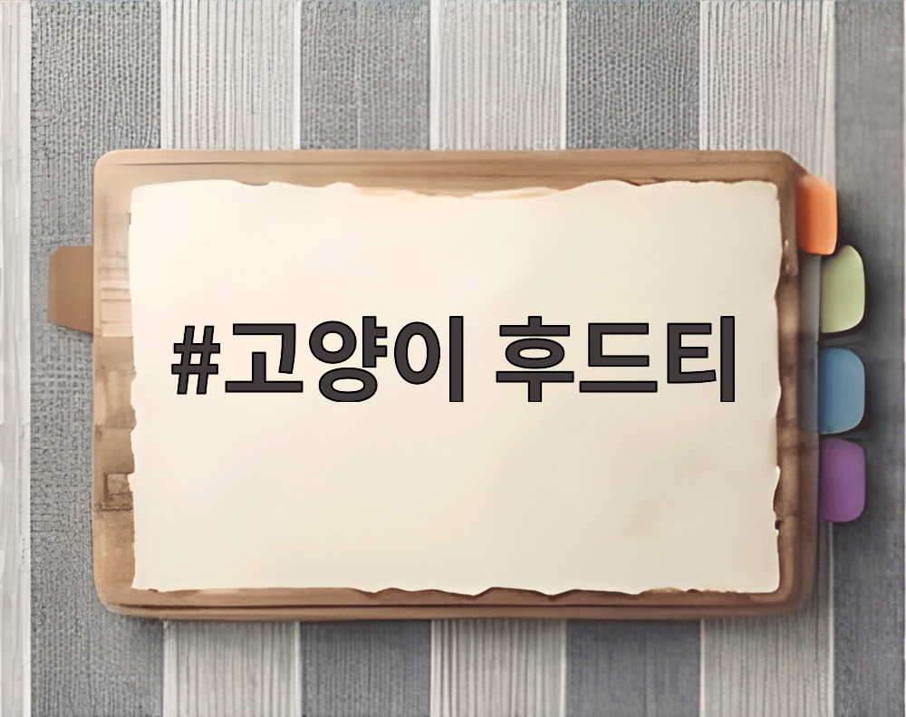 고양이 후드티