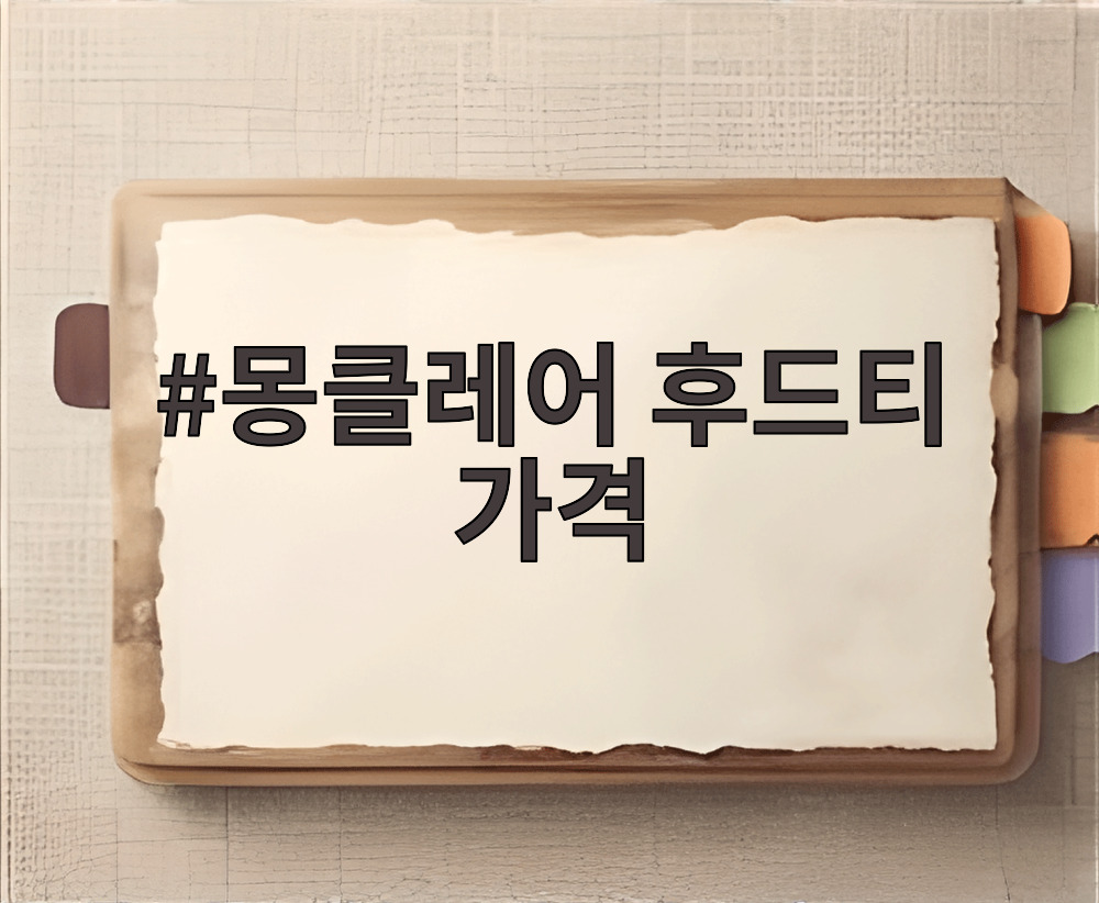 몽클레어 후드티 가격