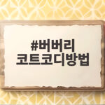 버버리 코트코디방법