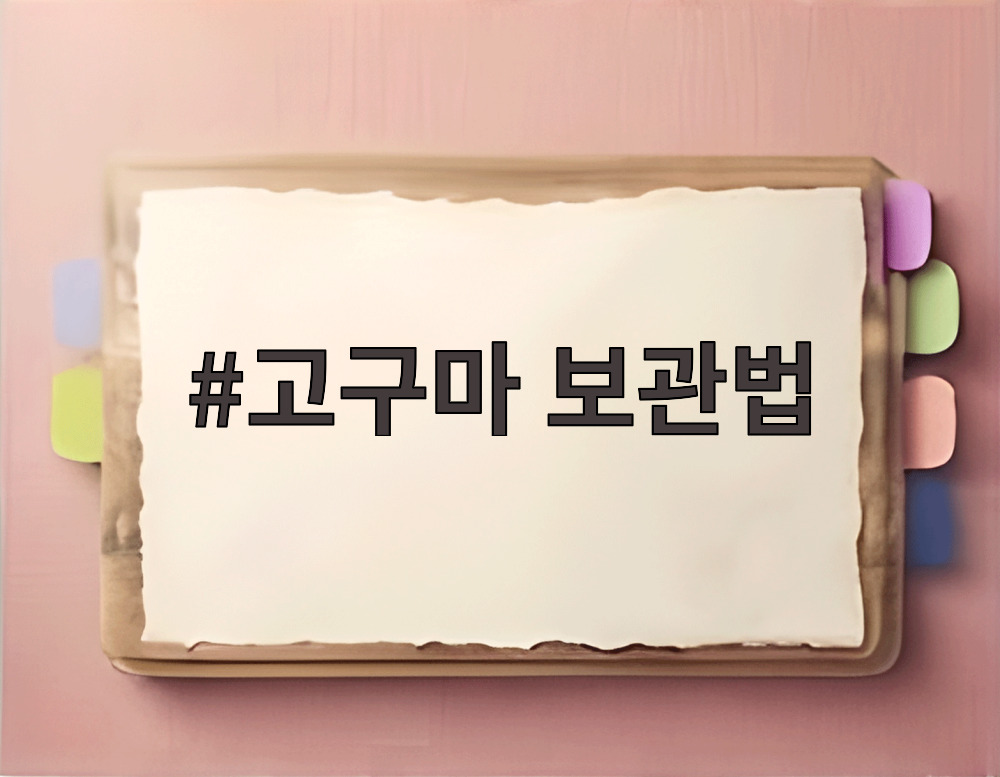 고구마 보관법