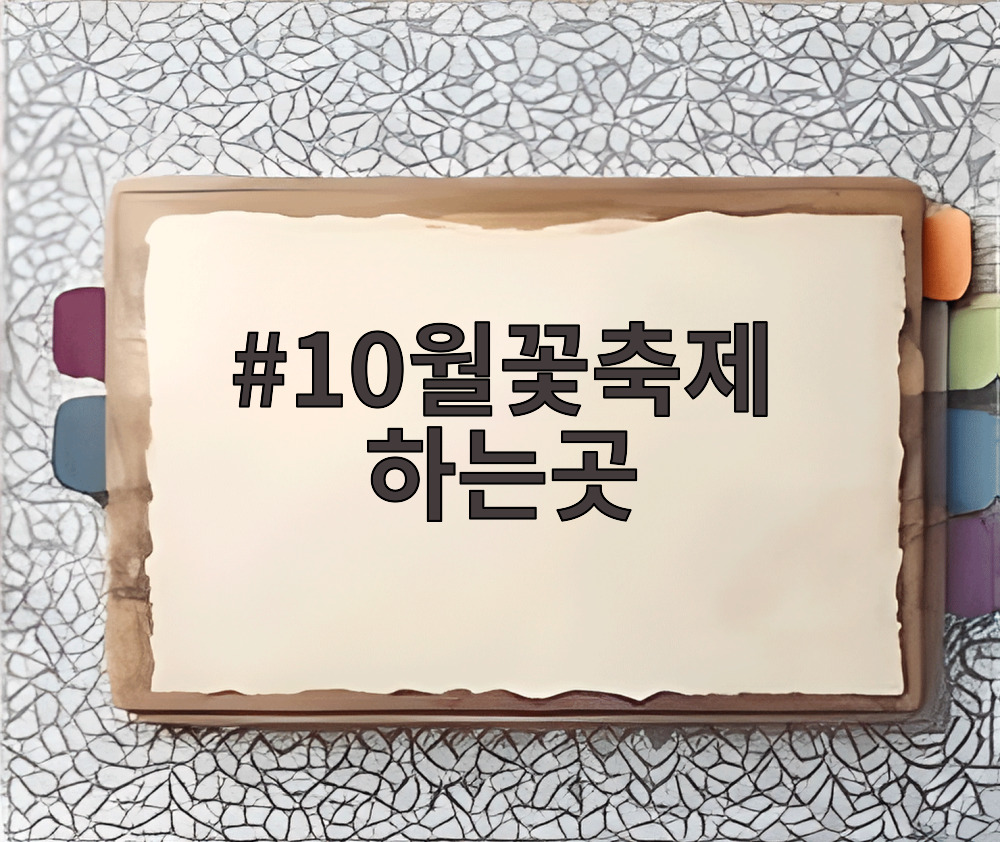 10월꽃축제 하는곳