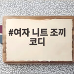 여자 니트 조끼 코디