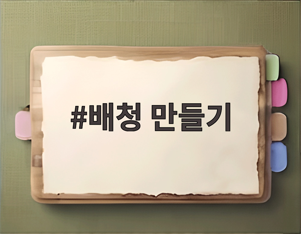 배청 만들기