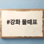 강화 물때표 확인하는 방법과 갯벌 체험 시간대 정리 강화 물때표