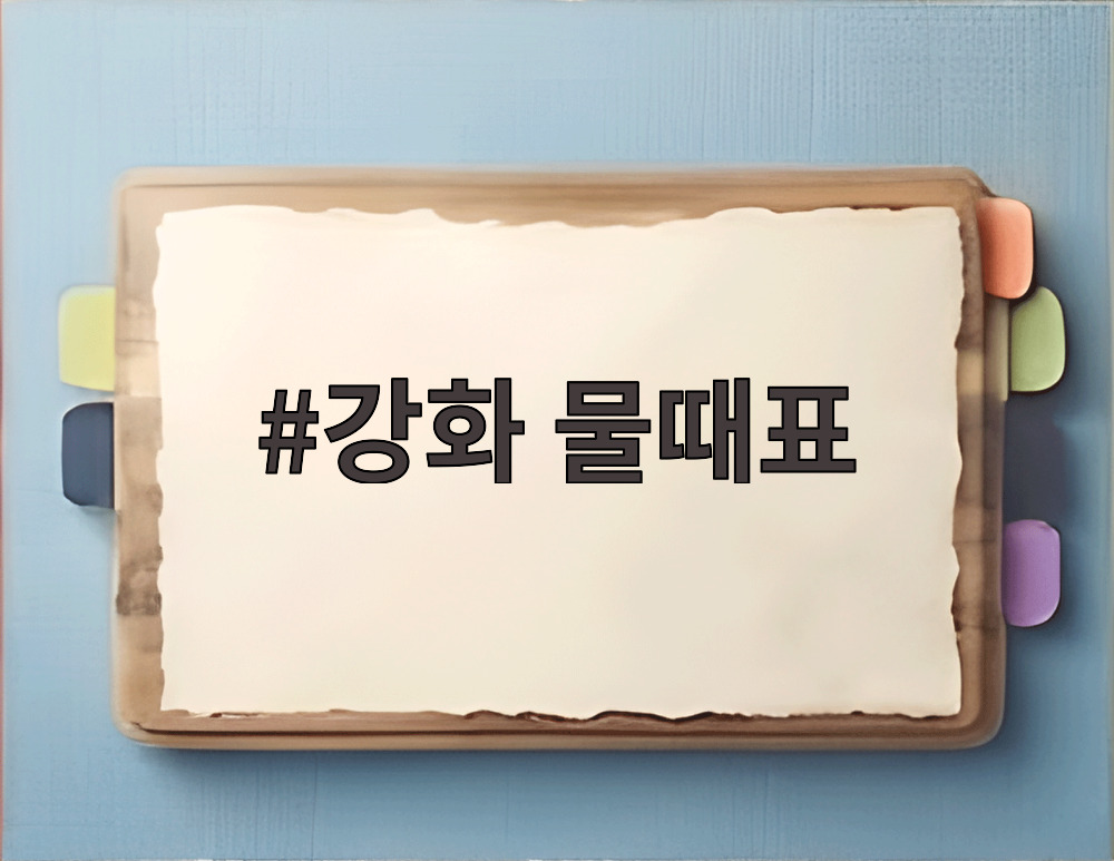 강화 물때표