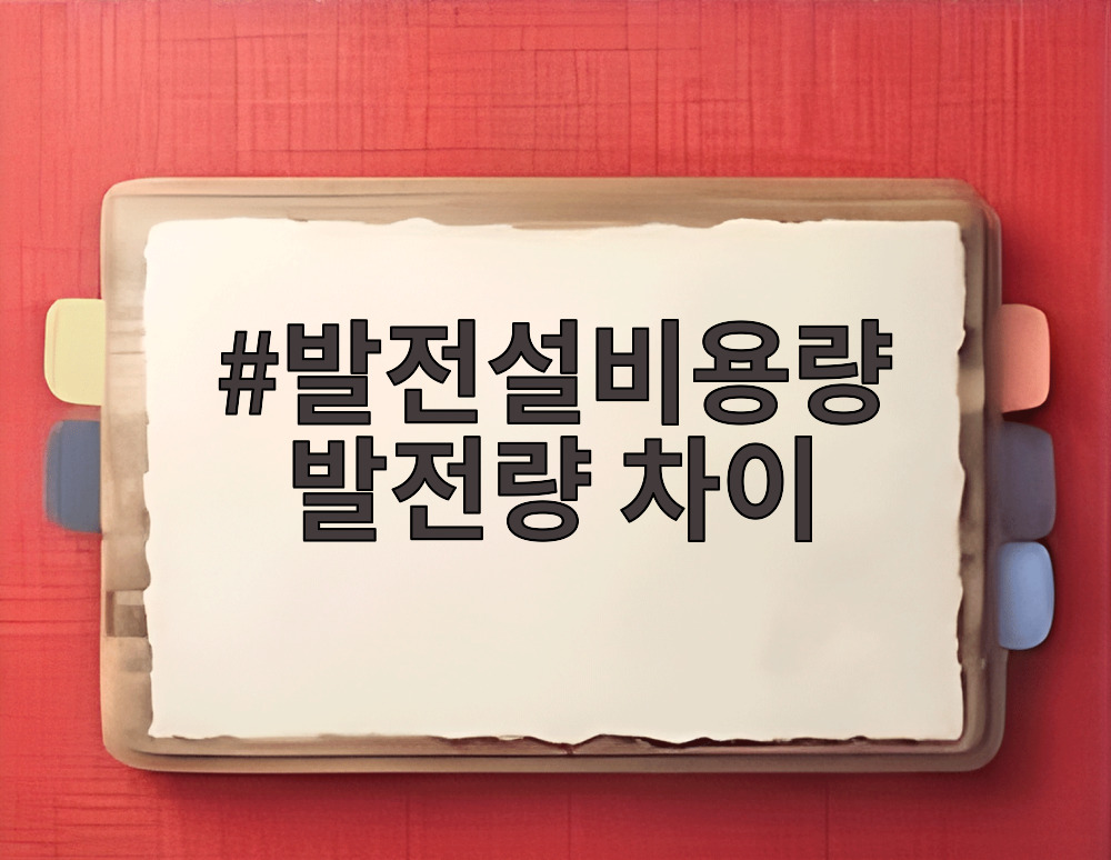 발전설비용량 발전량 차이