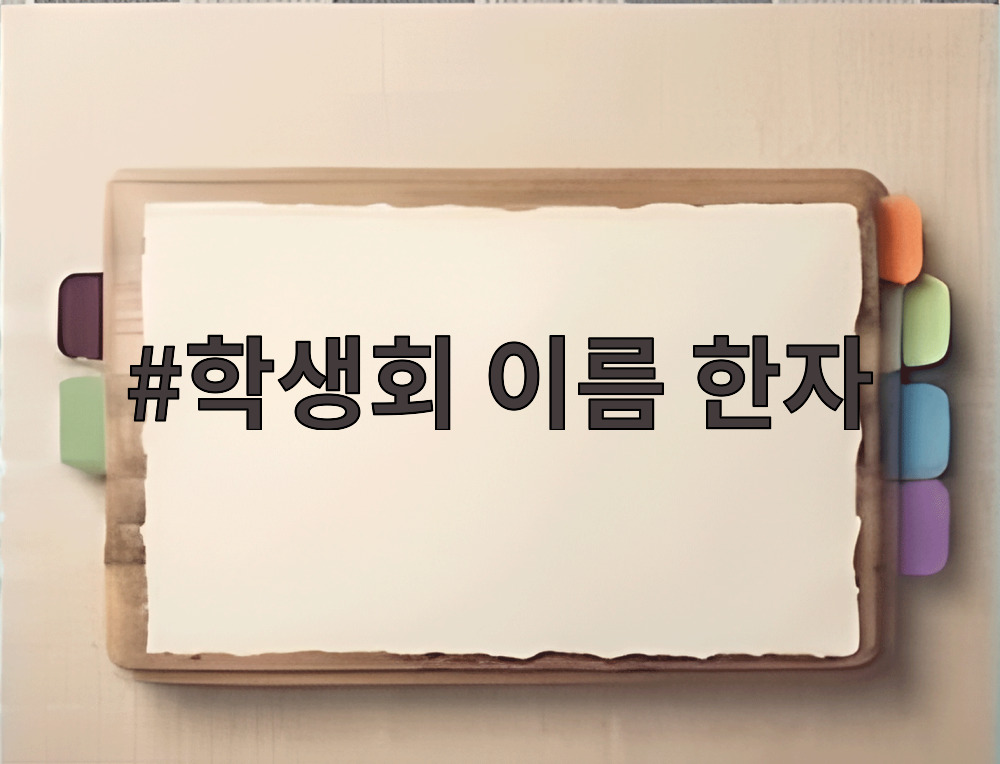 학생회 이름 한자