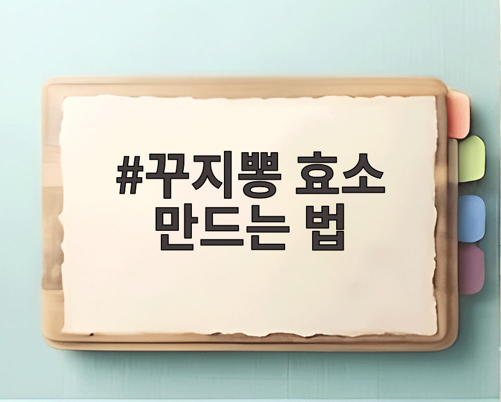꾸지뽕 효소 만드는 법