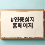 연풍성지 홈페이지에서 순교자의 숨결과 미사 시간을 확인하는 방법 연풍성지 홈페이지