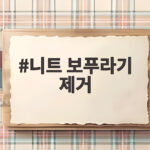 니트 보푸라기 제거
