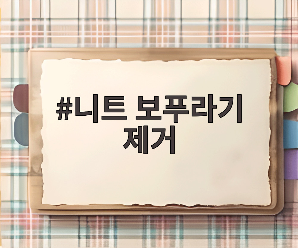 니트 보푸라기 제거