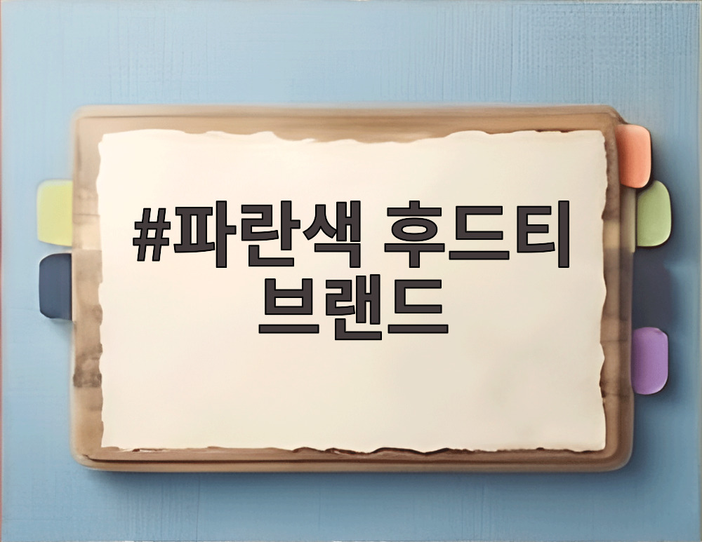 파란색 후드티 브랜드
