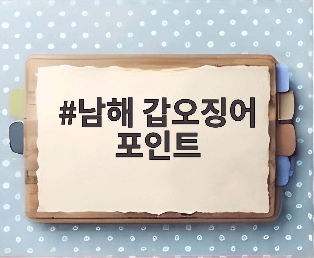 남해 갑오징어 포인트