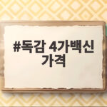 독감 4가백신 가격 같은 주사인데 두 배 차이 나는 이유 독감 4가백신 가격