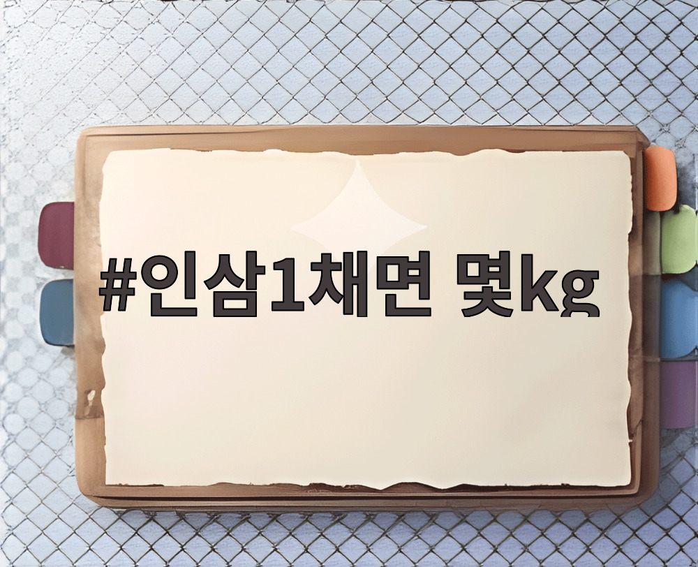 인삼1채면 몇kg