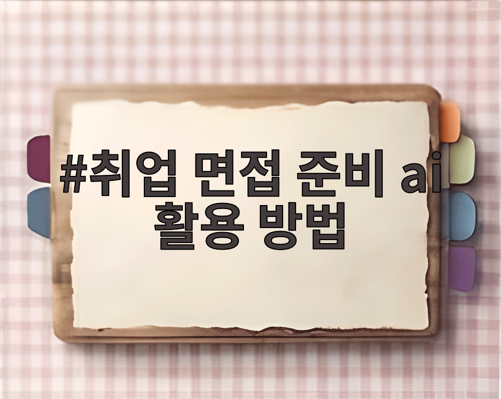 취업 면접 준비 ai 활용 방법
