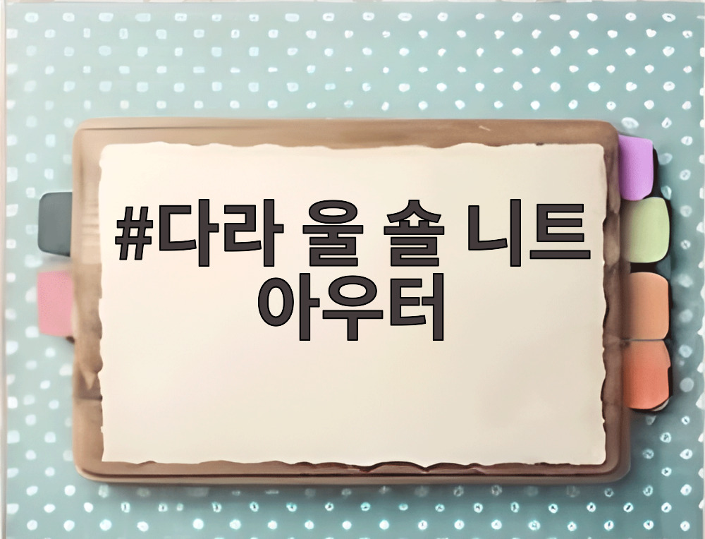 다라 울 숄 니트 아우터