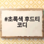 초록색 후드티 코디 이렇게 입으면 가을 무드 완성 초록색 후드티 코디
