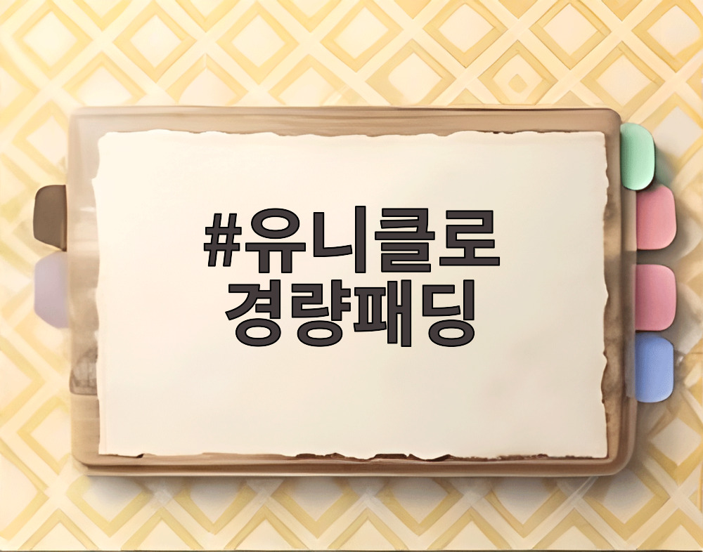 유니클로 경량패딩