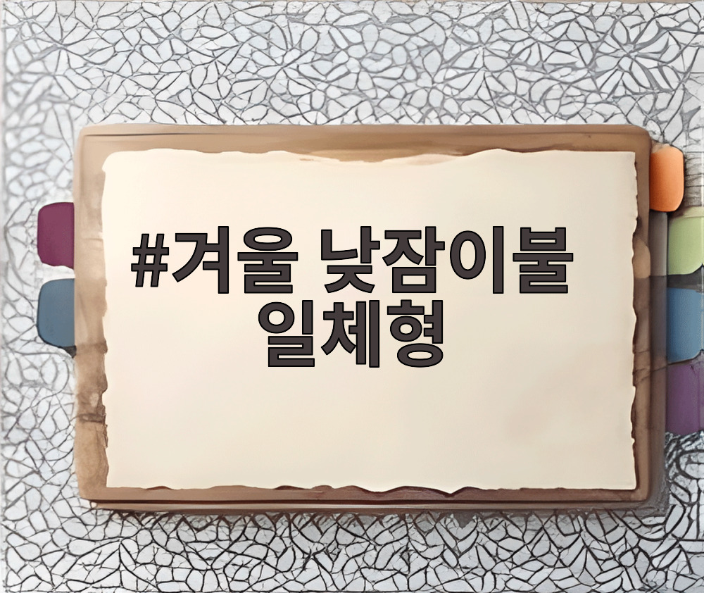 겨울 낮잠이불 일체형