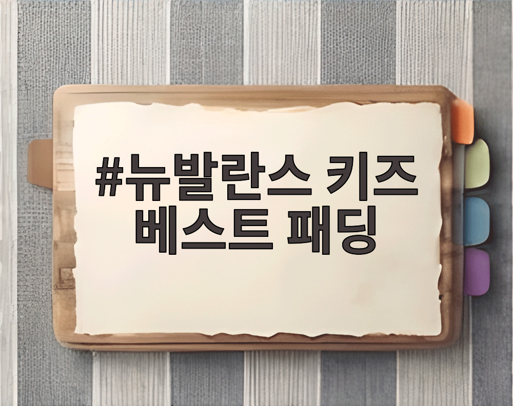 뉴발란스 키즈 베스트 패딩