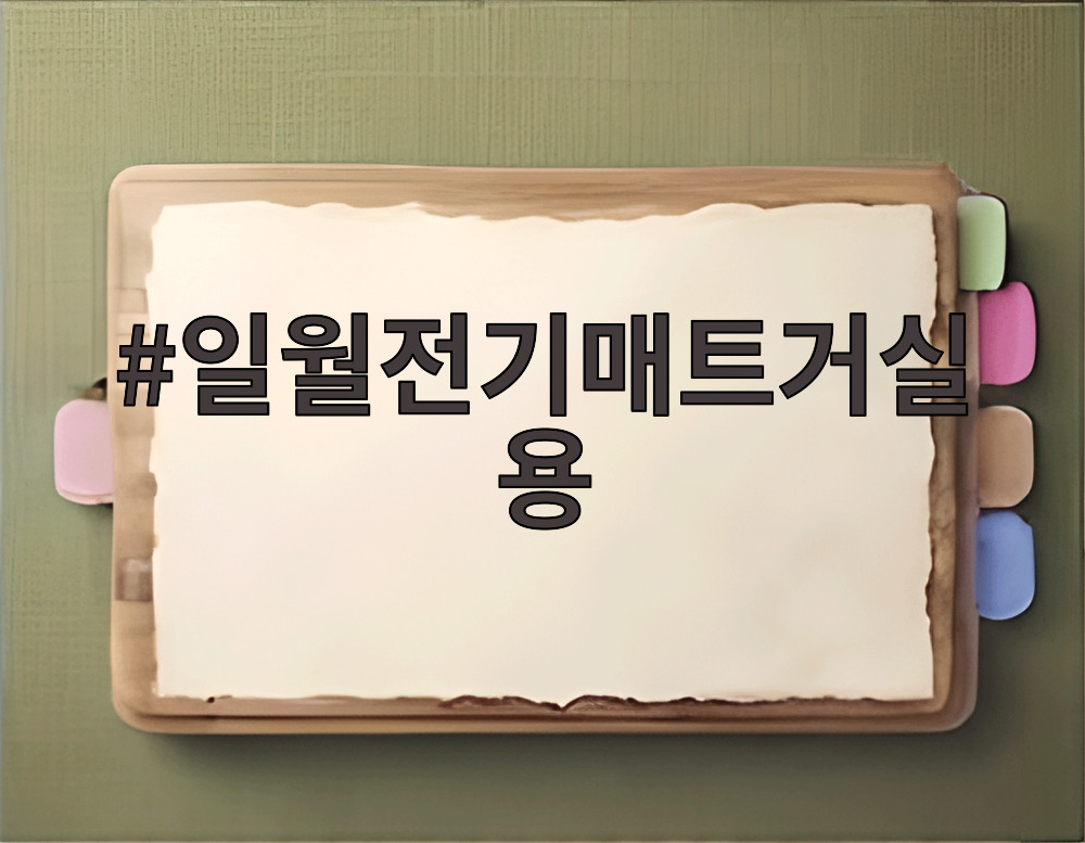 일월전기매트거실용