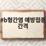 b형간염 예방접종 간격