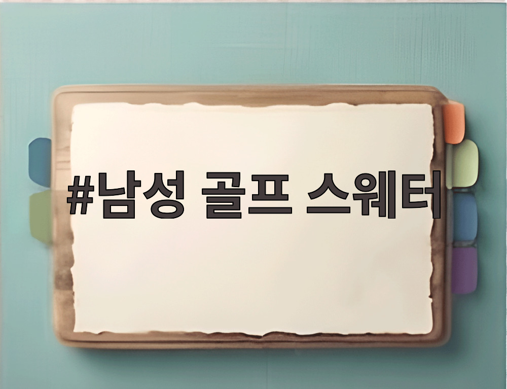남성 골프 스웨터