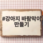 강아지 바람막이 만들기