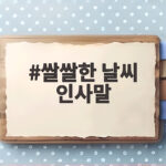 쌀쌀한 날씨 인사말 이렇게 전하면 마음까지 따뜻해져요 쌀쌀한 날씨 인사말