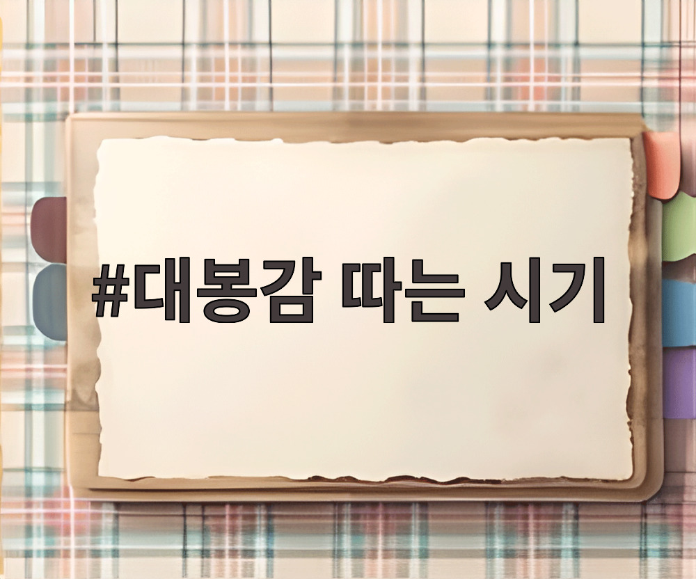 대봉감 따는 시기