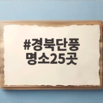 경북단풍 명소25곳